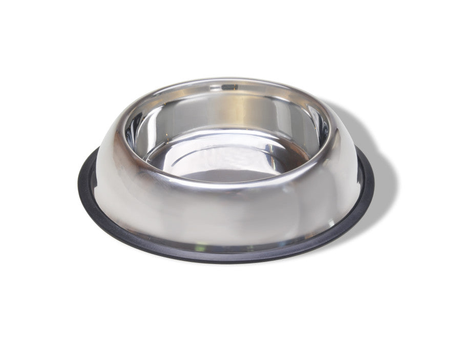 Van Ness Pets Medium Non Tip Stainless Steel Dog Bowl, Food and Water Dish, Wide Base Prevents Spills