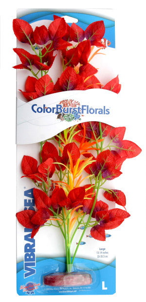 Blue Ribbon Pet Products Colorburst Florals Betta Silk Aquarium Plant Large