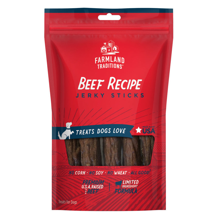 Farmland Traditions Beef Recipe Dog Jerky Sticks