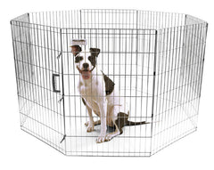 Precision Pet Products Exercise Pen Silver