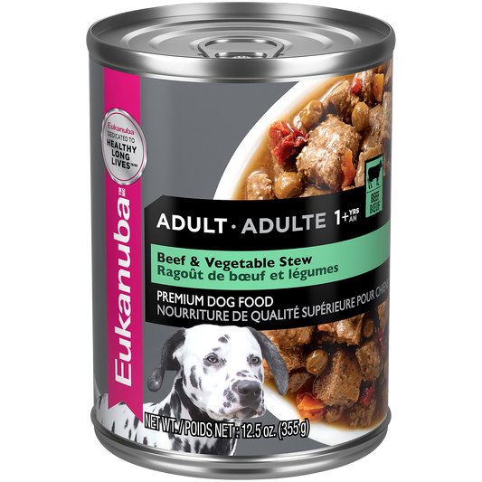 EUKANUBA™ Adult Beef & Vegetable Stew Canned Dog Food, 12.5 oz, case of 12