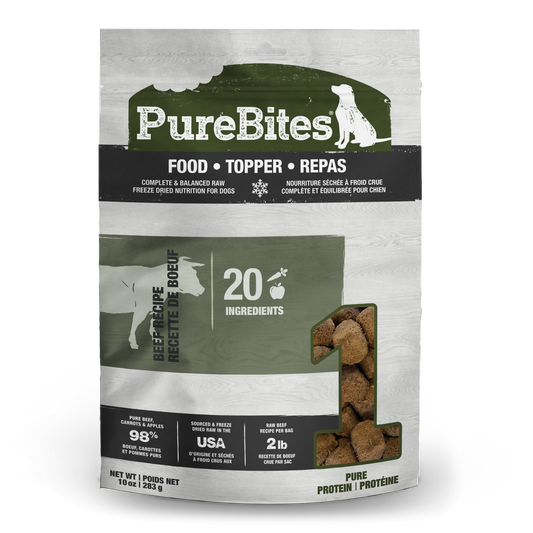 PureBites Beef Freeze Dried Dog Food • Topper