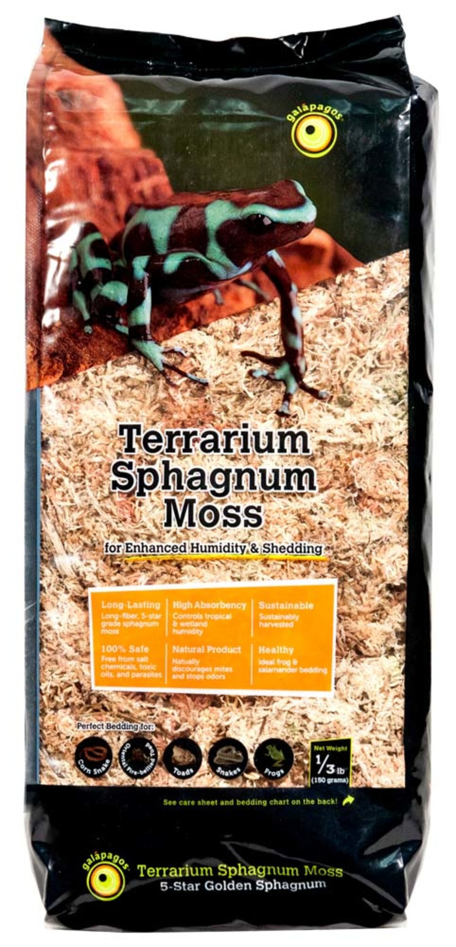 Galapagos (05203) 5-Star Terrarium Sphagnum Moss, Blond Sphagnum