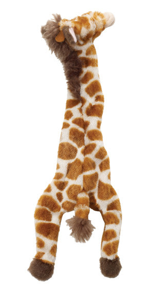 Skinneeez Giraffe Stuffless Dog Toy, Plush with Squeaker and Crinkle, Interactive Tug Toy for Mini and Small Dogs