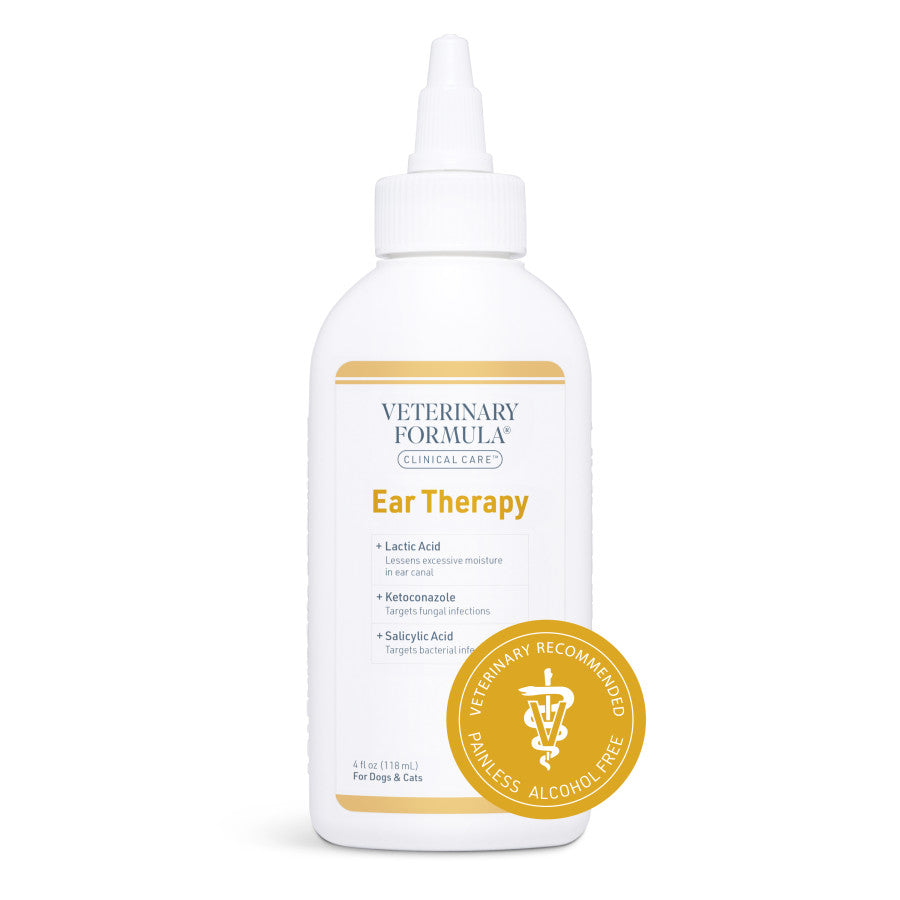 Veterinary Formula Clinical Care Ear Therapy – Cat and Dog Ear Cleaner to Help Soothe Itchiness and Cleans The Ear Canal from Debris and Buildup That May Cause Infection