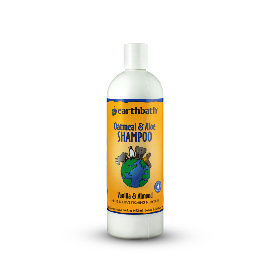 Earthbath Oatmeal and Aloe Dog Shampoo- Oatmeal Shampoo for Smelly Dogs, Dog Wash in Bulk, Helps Itchiness and Dry Skin, Shampoo for Pet Grooming, Dilutes 33:1- Vanilla and Almond