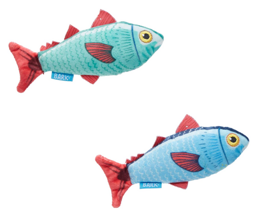 Bark Twins Trout Fish Plush Dog Toy Extra Small / Small