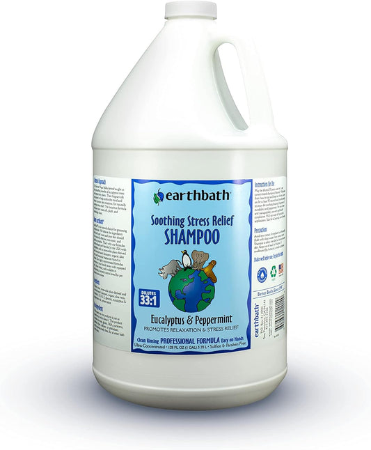 Earthbath, Eucalyptus & Peppermint Dog Shampoo - Stress Relief Shampoo for Dogs, Deodorizing Dog Wash, Made in USA, Best Dog Shampoo for Smelly Dogs, Cruelty Free Pet Shampoos - 128 Oz (1 Pack)