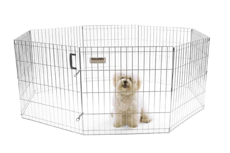 Precision Pet Products Exercise Pen Silver