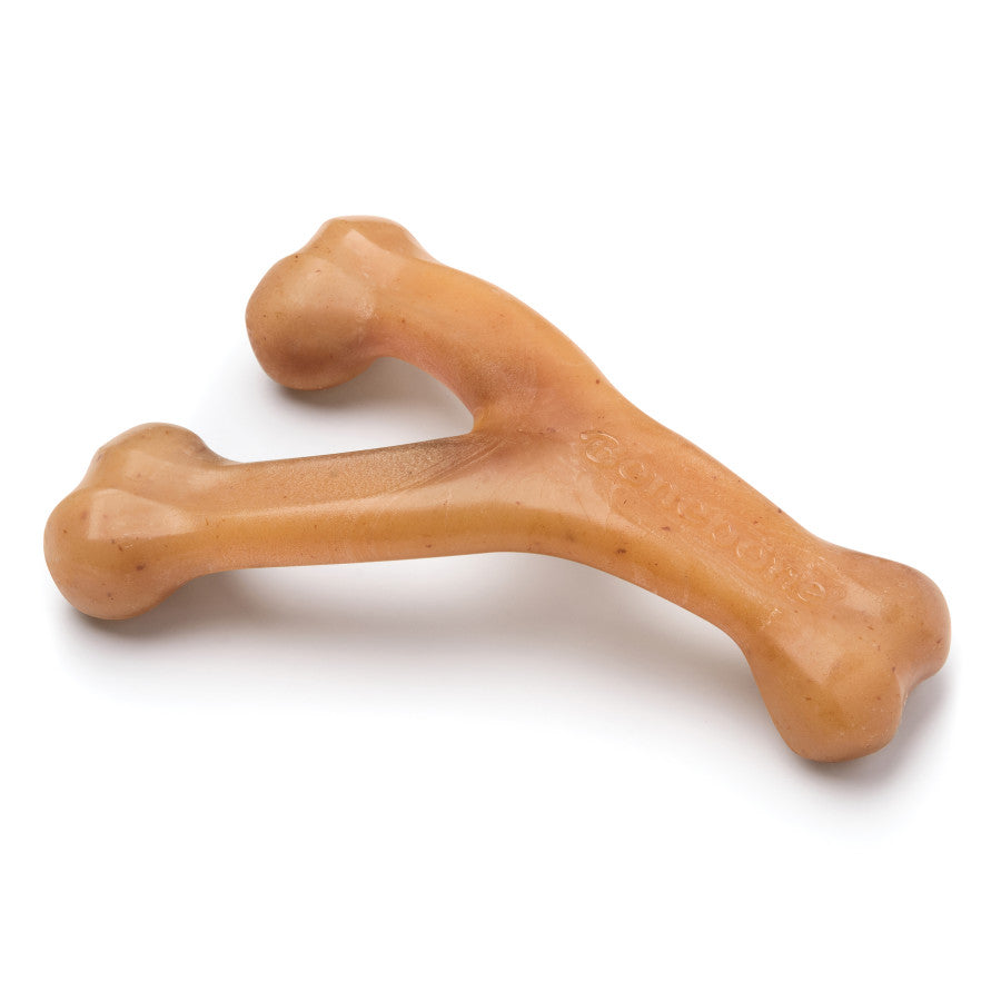 Benebone Wishbone Durable Dog Chew Toy for Aggressive Chewers, Real Chicken, Made in USA, for Any breed
