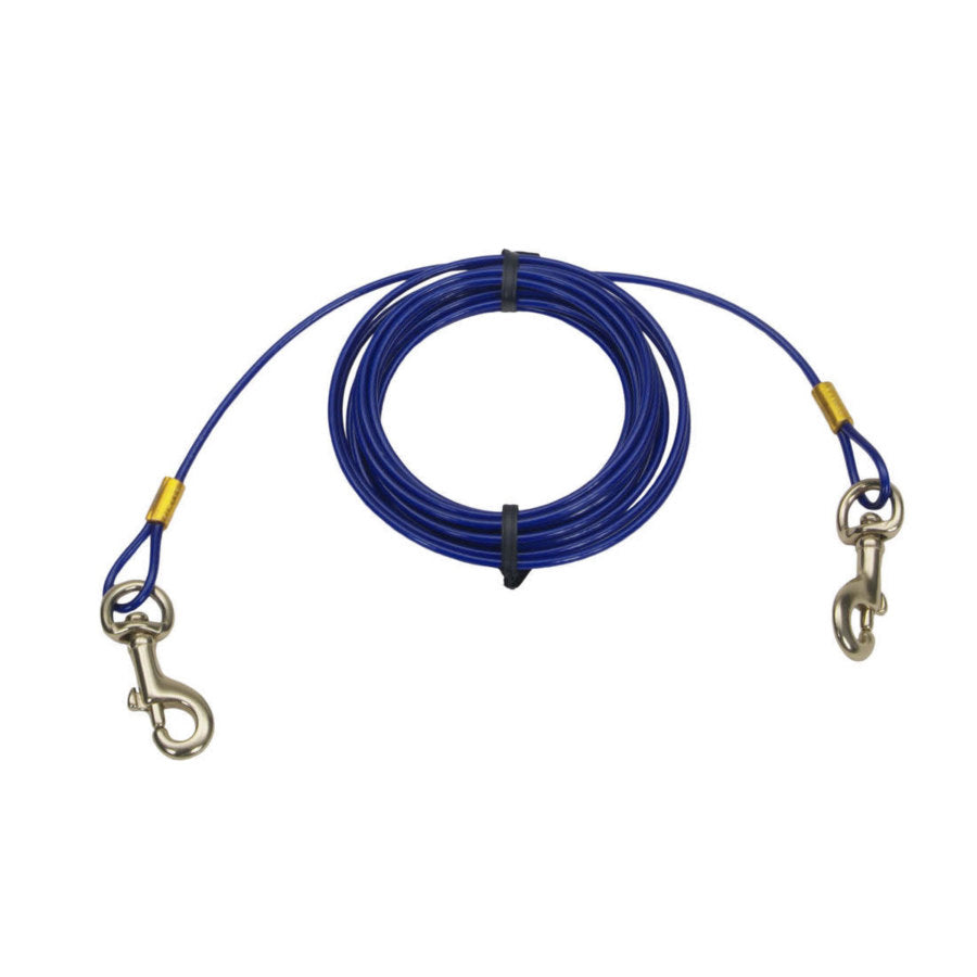 Titan - Coastal Pet Titan Medium Cable Dog Tie Out - Dog Tie Out Cable - Cable Tie Out for Dogs up to 50 lbs - Rust-Resistant Pet Tie Out Cable - Quality Dog Supplies