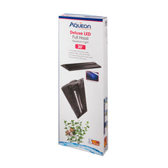 Aqueon LED Deluxe Fish Tank Aquarium Full Hood, Black