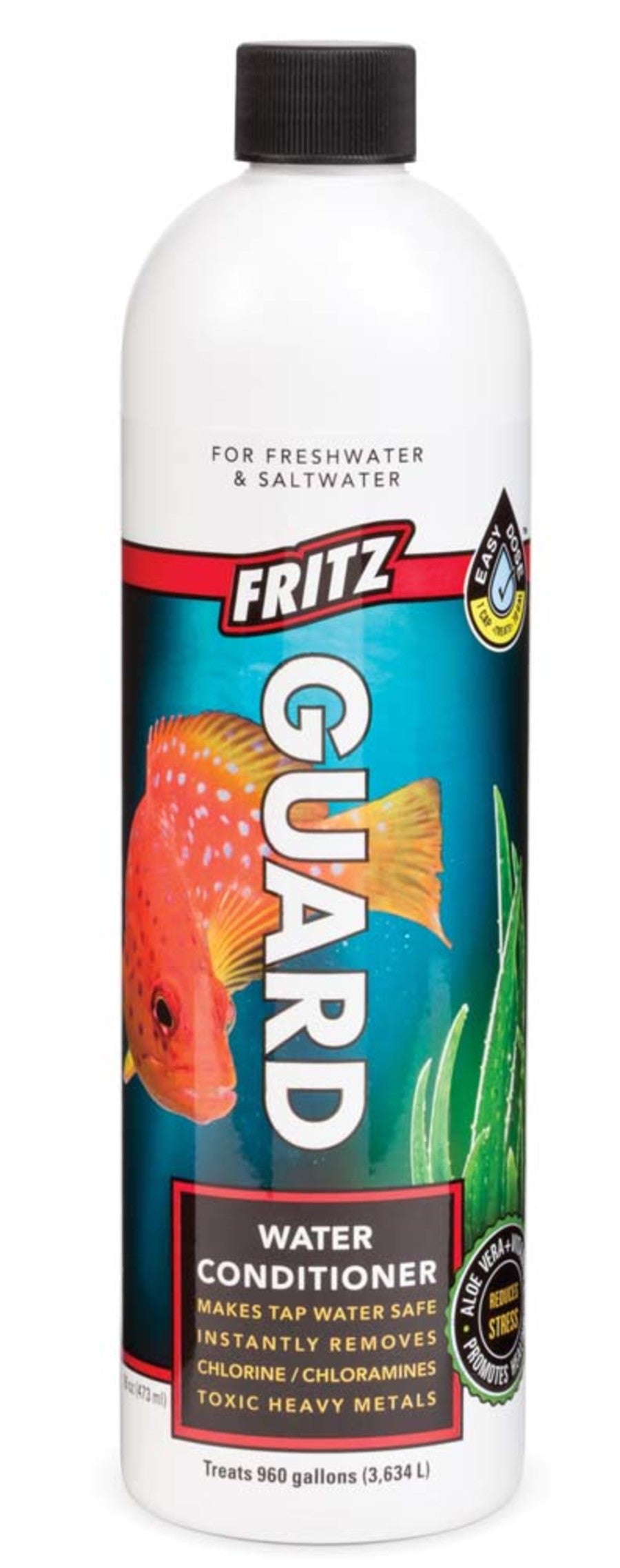 Fritz Aquatics FritzGuard Water Conditioner/Dechlorinator Makes Tap Water Safe for Fresh & Salt Water Aquariums