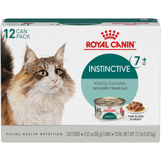 Royal Canin® Feline Health Nutrition™ Instinctive 7+ Thin Slices In Gravy Canned Cat Food, 3 oz, 12-Pack