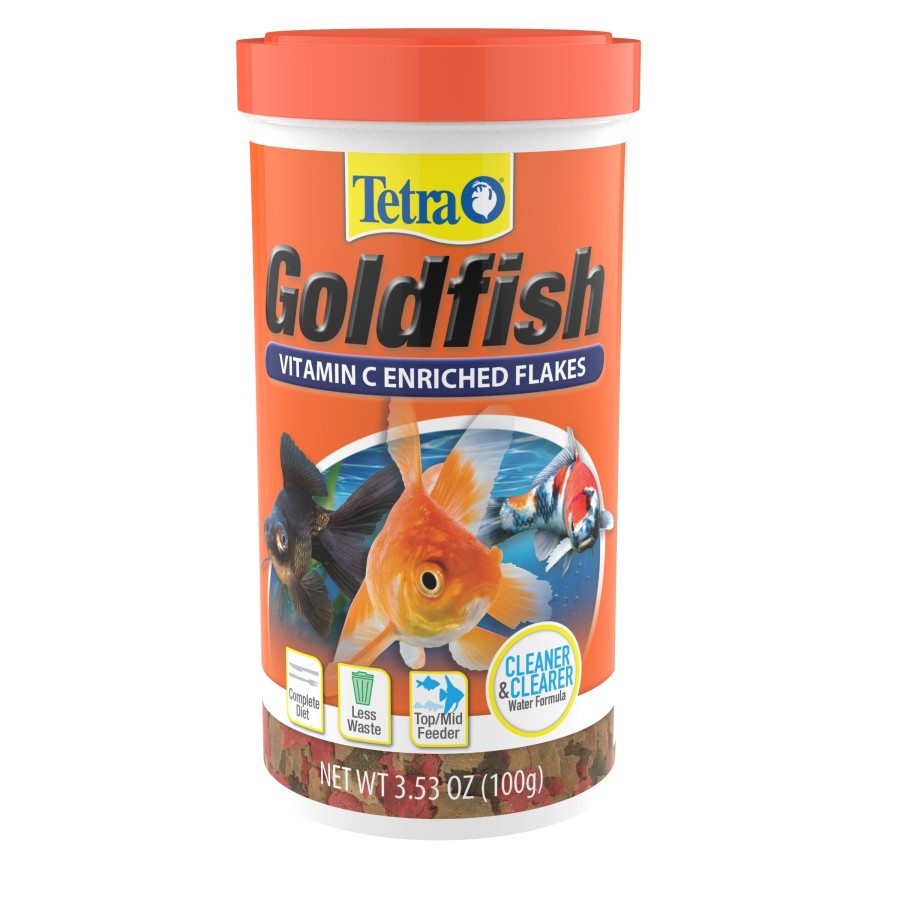 Tetra Goldfish Flakes, Nutritionally Balanced Diet For Aquarium Fish, Vitamin C Enriched Flakes