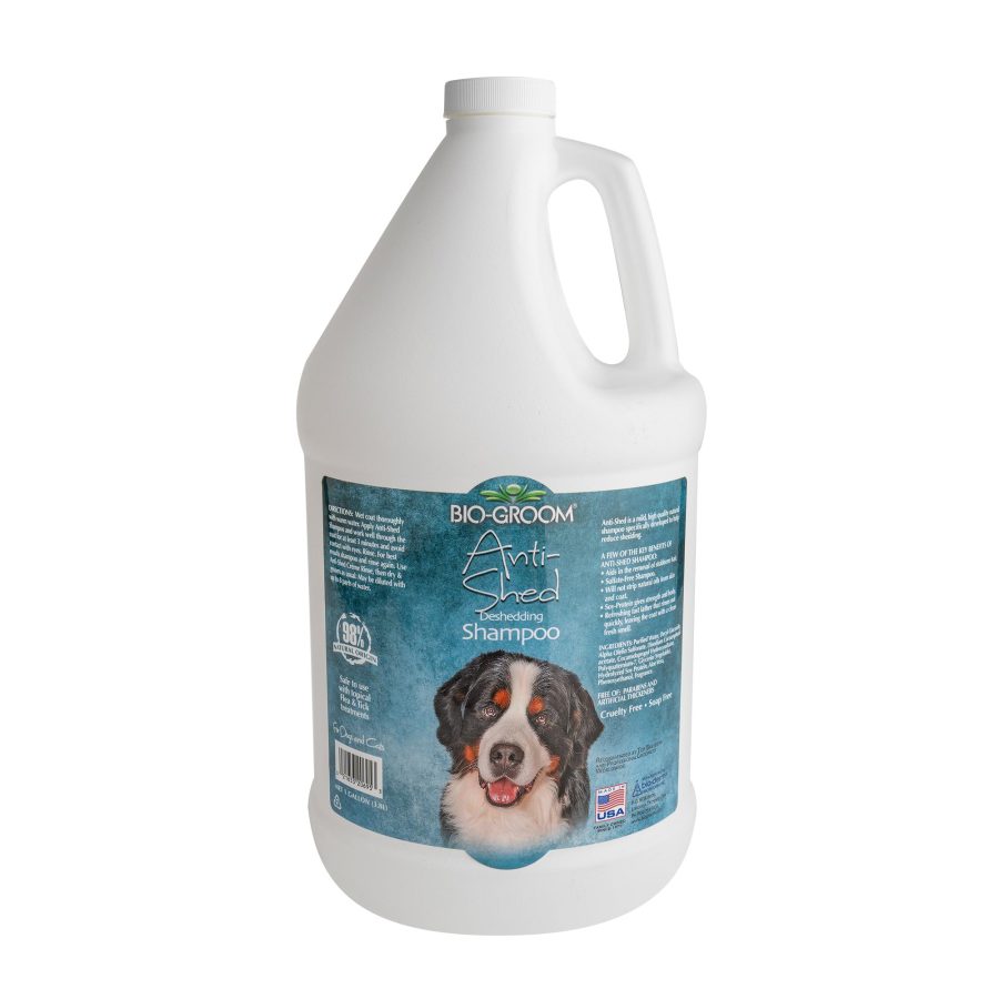 Bio-Groom Anti-Shed Deshedding Dog Shampoo - Odor Eliminating, Anti-Shedding, Dog Bathing Supplies, Puppy Wash, Cat & Dog Grooming Supplies, Cruelty-Free, Made in USA, Dog Products