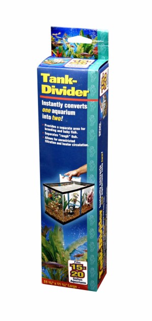 PENN-PLAX Fish Tank Divider – Clear, Perforated Polymer Screen