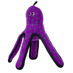 TUFFY - World's Tuffest Soft Dog Toy - Ocean Creature Octopus - Squeakers - Multiple Layers. Made Durable, Strong & Tough. Interactive Play (Tug, Toss & Fetch). Machine Washable & Floats.