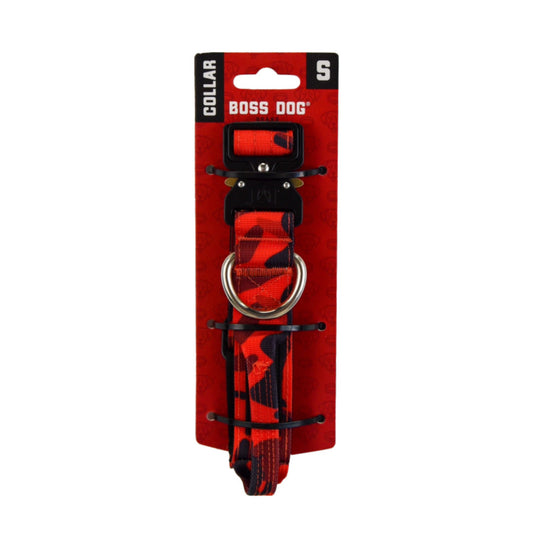 Boss Dog Tactical Adjustable Collar, Red Camo