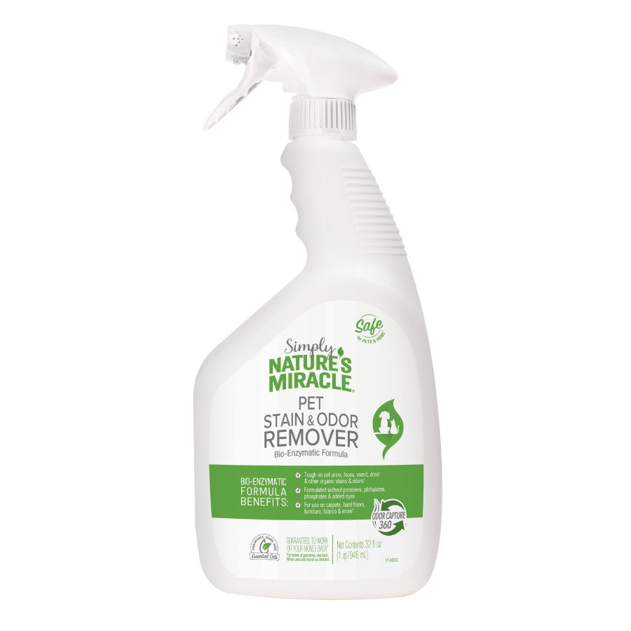 Nature's Miracle Simply Pet Stain and Odor Remover, Made with 86% Plant-Derived Surfactants