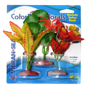 Blue Ribbon Pet Products Colorburst Florals Betta Plants Variety Pack