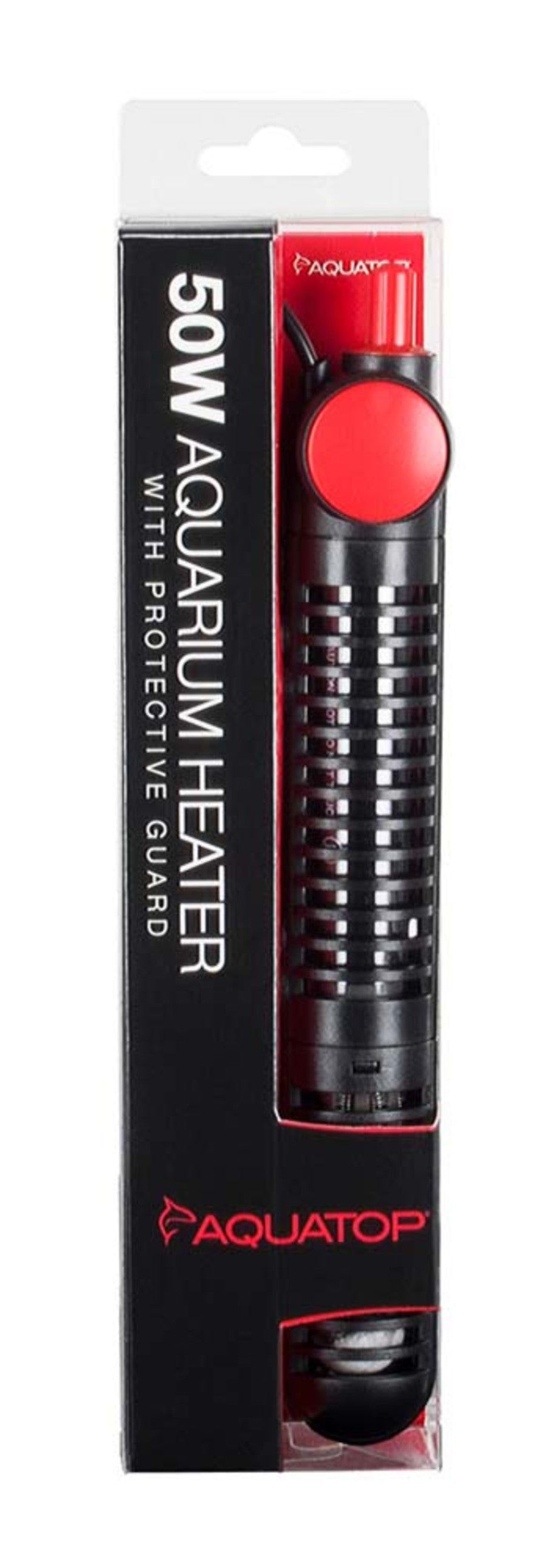 Aquatop Premier Glass Heater with Guard – Submersible for Fish Tanks Up to 13 Gallons – 68-93°F Adjustable Temp – Fresh & Saltwater Use