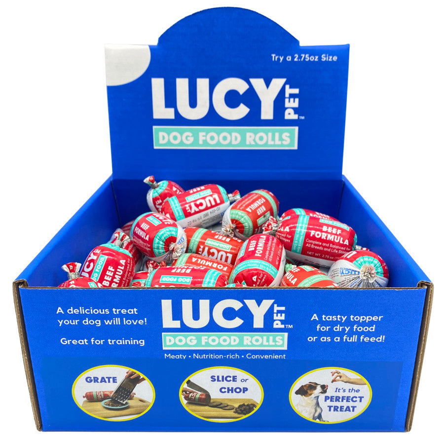 Lucy Pet Products Dog Food Roll ,Beef 2.75 oz