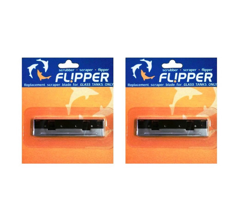 Flipper Cleaner FL!PPER Aquarium Algae Remover for Fish Tank Cleaner Replacement Blades, Pack of 2 - Glass Scraper Blades for Cleaning Kits - Water Cleaning Accessory