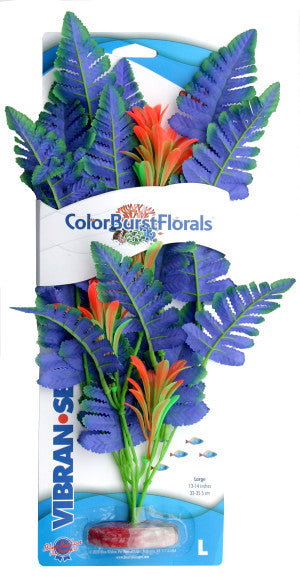 Blue Ribbon Pet Products Colorburst Florals Betta Silk Aquarium Plant Large
