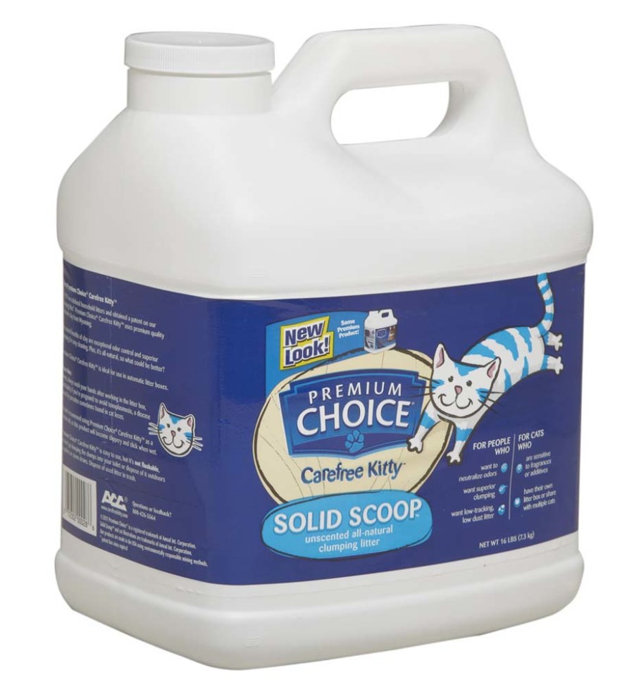 Premium Choice Litter All Natural Unscented Scoopable Cat Litter, 16 Pound Jug