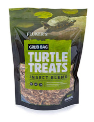 Fluker's Grub Bag Turtle Treats, Insect Blend, High Protein Freeze Dried River Shrimp, Crickets, and Mealworms, For Aquatic Turtles, Amphibians, and Reptiles