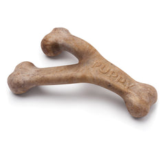 Benebone Puppy Wishbone Dog Chew Toy, Made in USA, Real Bacon Flavor