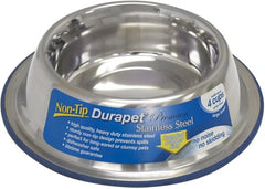 OurPets DuraPet Premium Dishwasher Safe Stainless Steel Dog Bowl for Food or Water [Multiple Sizes for Small to Large Dogs] in Traditional or Wide Base Design