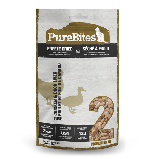 Freeze Dried Cat Treats, Chicken & Duck Liver NEW Value size