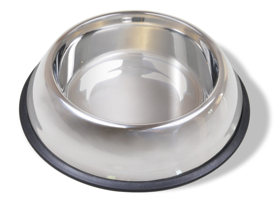 Van Ness Pets Medium Non Tip Stainless Steel Dog Bowl, Food and Water Dish, Wide Base Prevents Spills