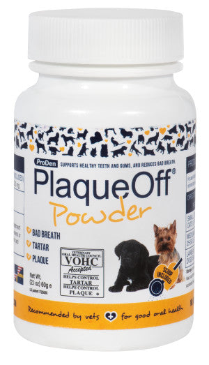 NaturVet ProDen PlaqueOff Powder for Pets - Cat & Dog Breath Freshener - Plaque & Tartar Remover for Pet Oral Care