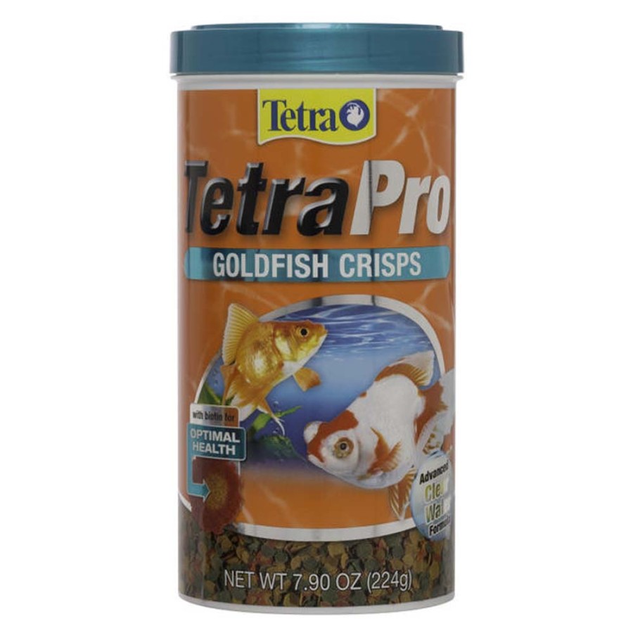 TetraPro Goldfish Crisps Fish Food, enhanced with biotin for optimal health