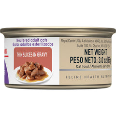 Royal Canin® Feline Health Nutrition™ Spayed / Neutered Thin Slices In Gravy Canned Cat Food, 3 oz