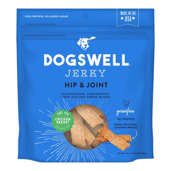 Dogswell Jerky Hip and Joint Dog Treats Grain Free Made in USA Only, Glucosamine and Chondroitin, Chicken