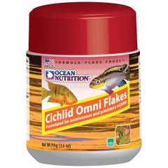 Ocean Nutrition Fish Food - Cichlid Fish Food, High Protein Fish Flakes, Tropical Fish Flakes, Ideal Cichlid Food for Angelfish, Kribensis, Ram Cichlids and More, Made in The USA, 1.2 oz (34 g)