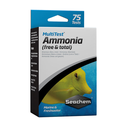 Seachem® Multitest™ Measures Total & Free Ammonia 75 Count