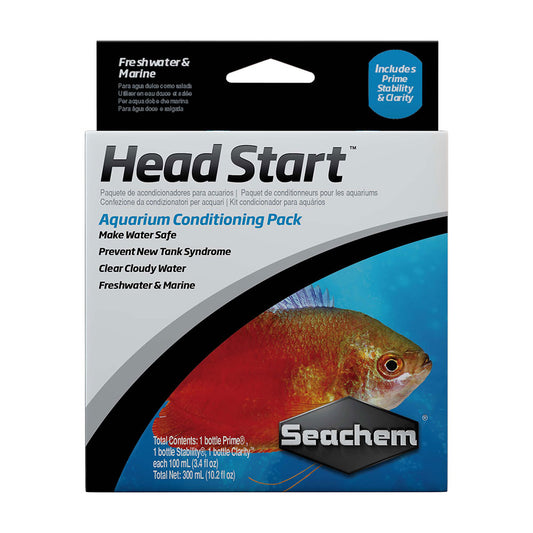 Seachem® Headstart™ Aquarium Conditioning Starter Pack 100 Ml X 3 Count