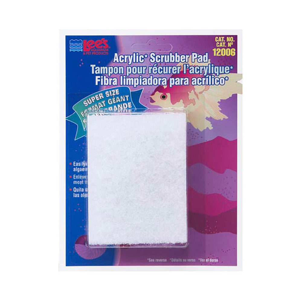 Lee's® Super Size Fine Scrubber Pad for Acrylic 3 Inch X 4 Inch X 1 Inch