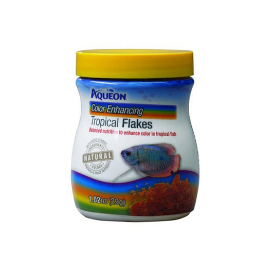 Aqueon® Color Enhancing Tropical Flakes Fish Food 1.02 Oz