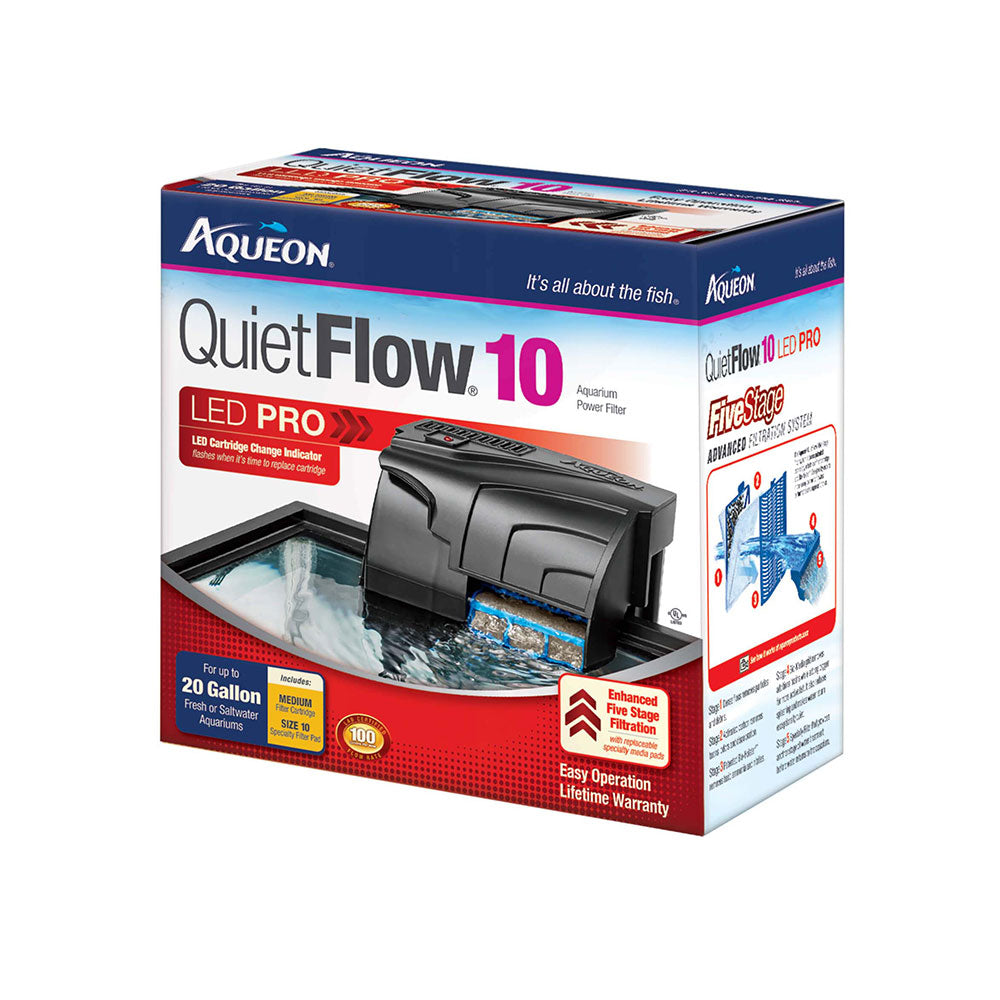 Aqueon® Quietflow LED Pro Aquarium Power Filter Size 10