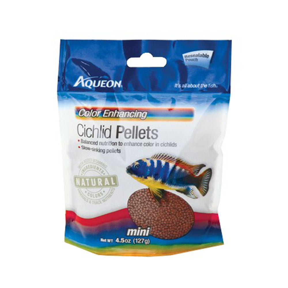 Aqueon® Mini Color Enhancing Cichlid Pellets Fish Food 4.5 Oz