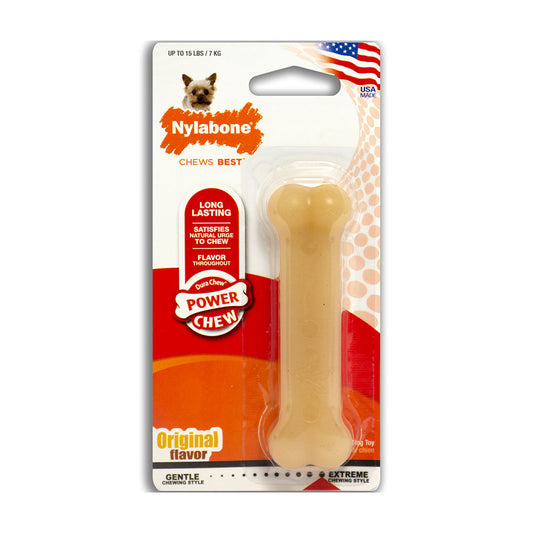 Nylabone® Dura Chew® Power Chew Original Flavor Long Lasting Chew Dog Toy Petite Up to 15 Lbs