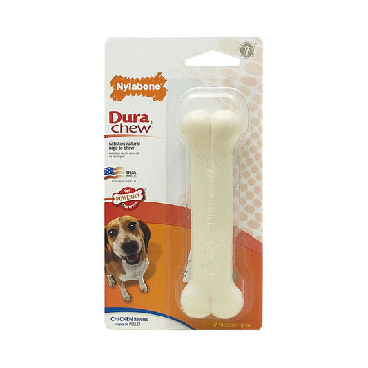 Nylabone® Dura Chews® Power Chews Chicken Flavor Long Lasting Chews Dog Toys Wolf Up to 35 Lbs