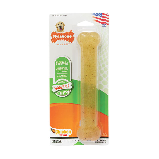 Nylabone® Flexi Chews® Moderate Chews Chicken Flavor Flexible Chews Dog Toys Giant Up to 50 Lbs