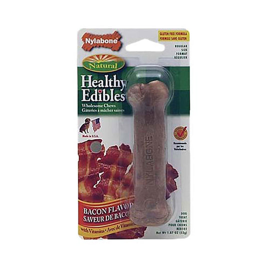 Nylabone® Healthy Edibles® Bacon Flavor Long Lasting Chews Dog Treats Regular Up to 25 Lbs X 1 Count
